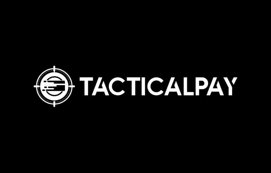 Tactical Pay logo negative color